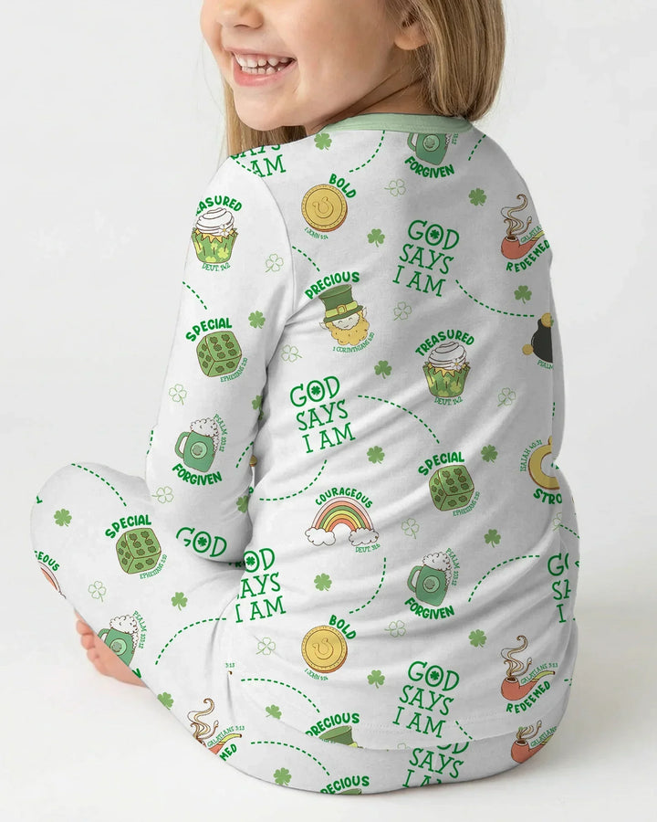 Zweiteiliges Langarm-Pyjama-Set mit Sommerfrüchten