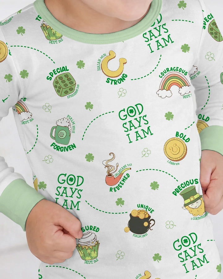 Zweiteiliges Langarm-Pyjama-Set mit Sommerfrüchten
