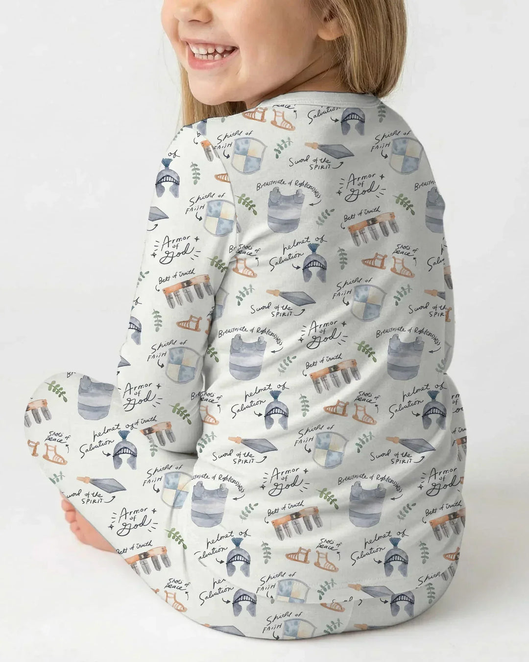 Zweiteiliges Langarm-Pyjama-Set mit Sommerfrüchten
