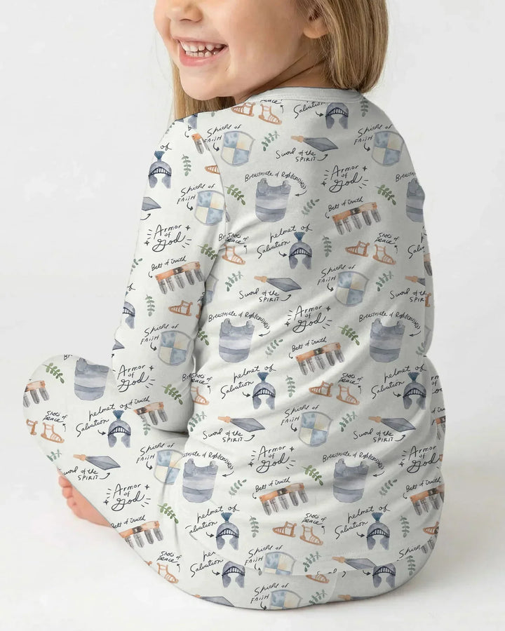 Zweiteiliges Langarm-Pyjama-Set mit Sommerfrüchten