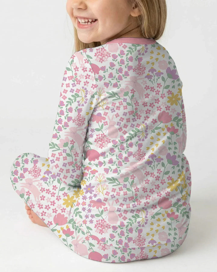 Spring Garden Bamboo Two Piece Long Sleeve Pajama Set