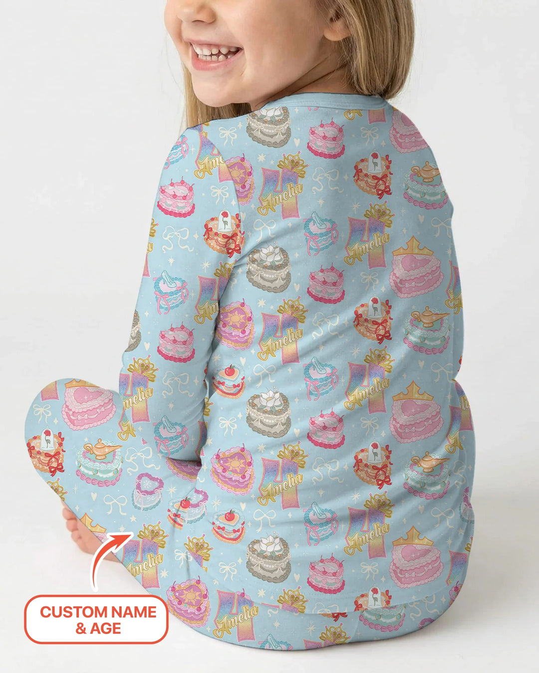 Zweiteiliges Langarm-Pyjama-Set mit Sommerfrüchten