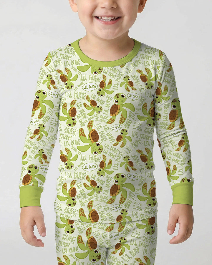 Zweiteiliges Langarm-Pyjama-Set mit Sommerfrüchten