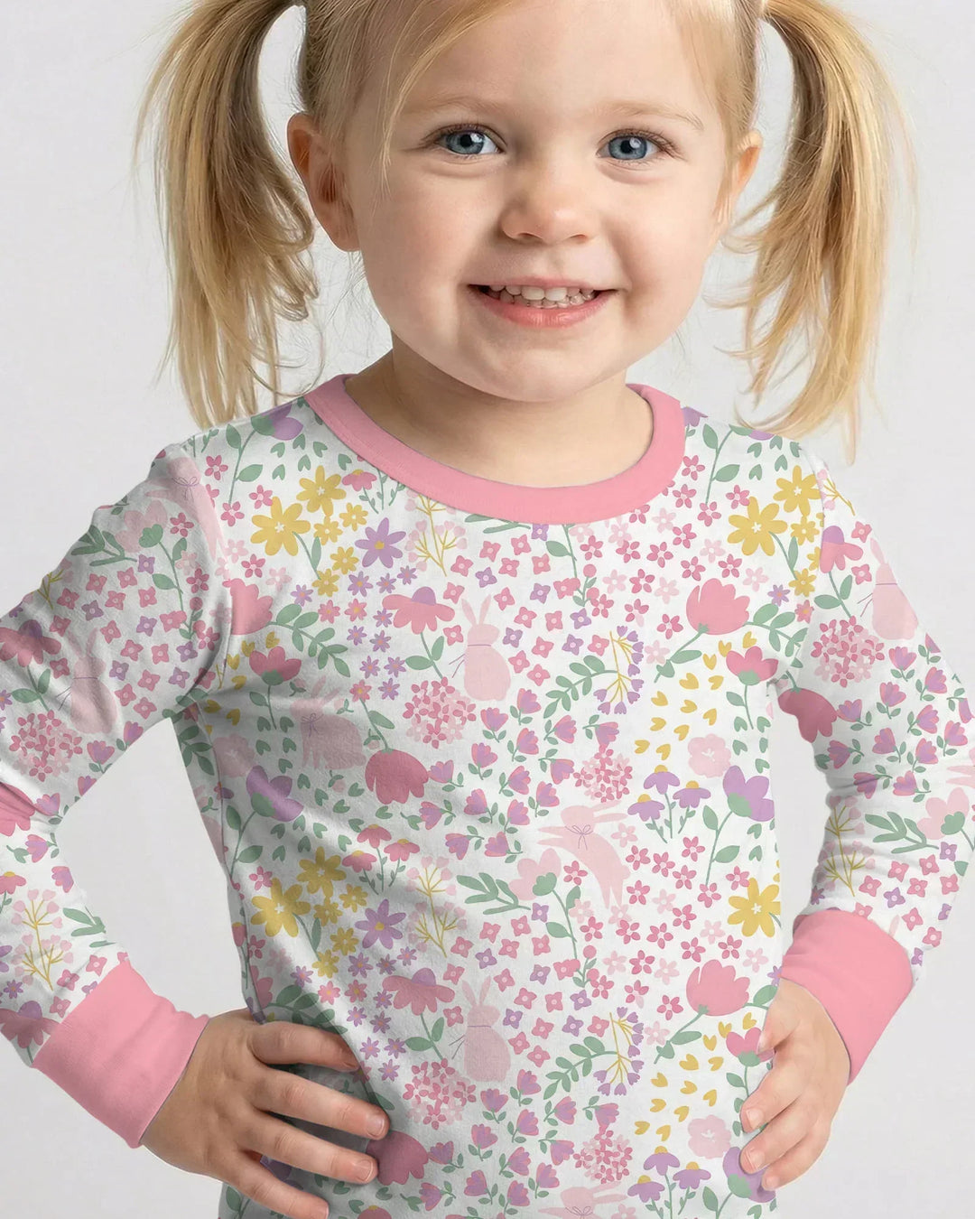 Spring Garden Bamboo Two Piece Long Sleeve Pajama Set