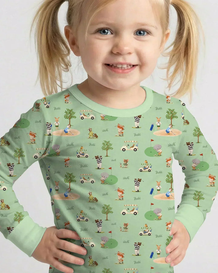 Let's Golf Bamboo Two Piece Long Sleeve Pajama Set