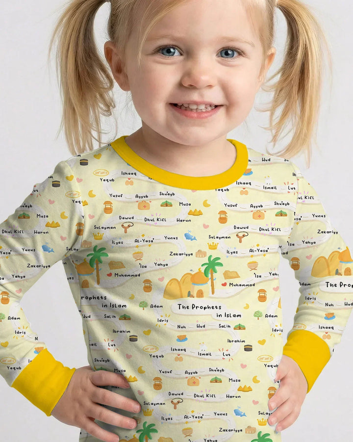 Zweiteiliges Langarm-Pyjama-Set mit Sommerfrüchten