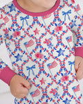 Zweiteiliges Langarm-Pyjama-Set mit Sommerfrüchten