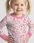 Zweiteiliges Langarm-Pyjama-Set mit Sommerfrüchten