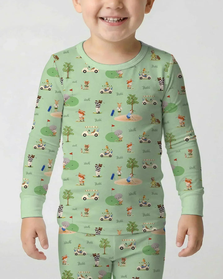 Let's Golf Bamboo Two Piece Long Sleeve Pajama Set