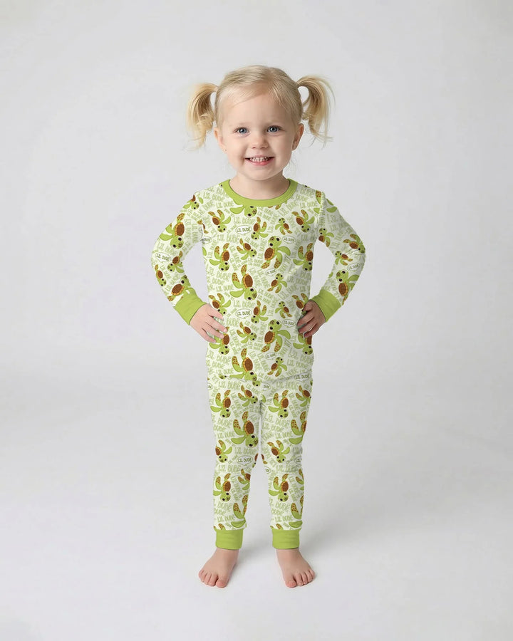 Zweiteiliges Langarm-Pyjama-Set mit Sommerfrüchten