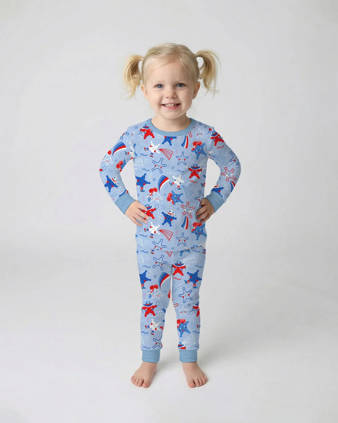 Zweiteiliges Langarm-Pyjama-Set mit Sommerfrüchten