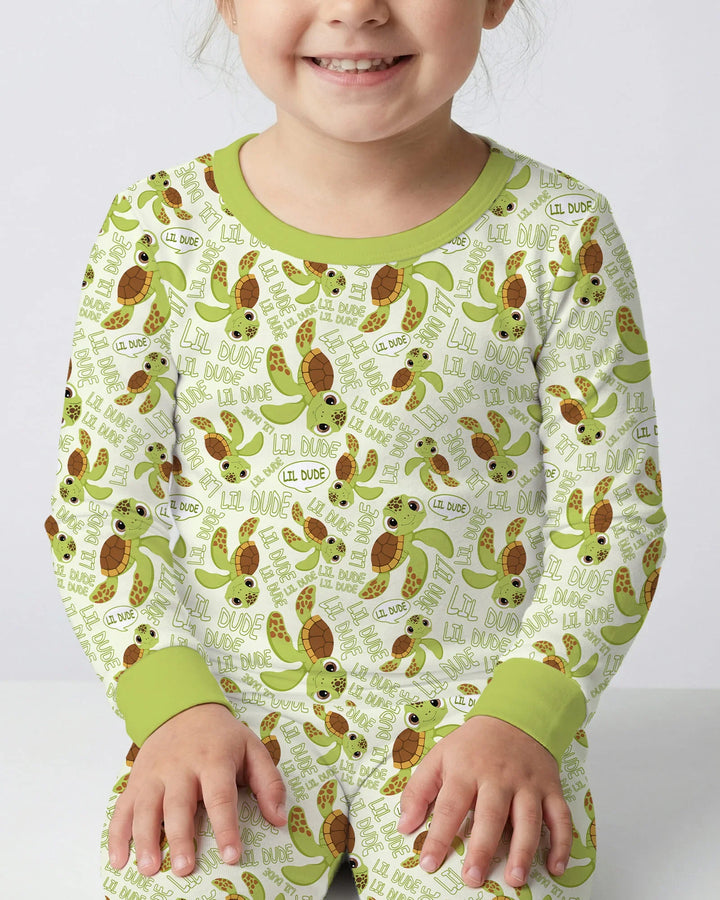 Zweiteiliges Langarm-Pyjama-Set mit Sommerfrüchten