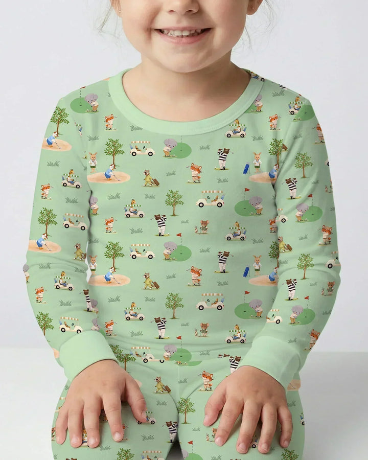 Let's Golf Bamboo Two Piece Long Sleeve Pajama Set