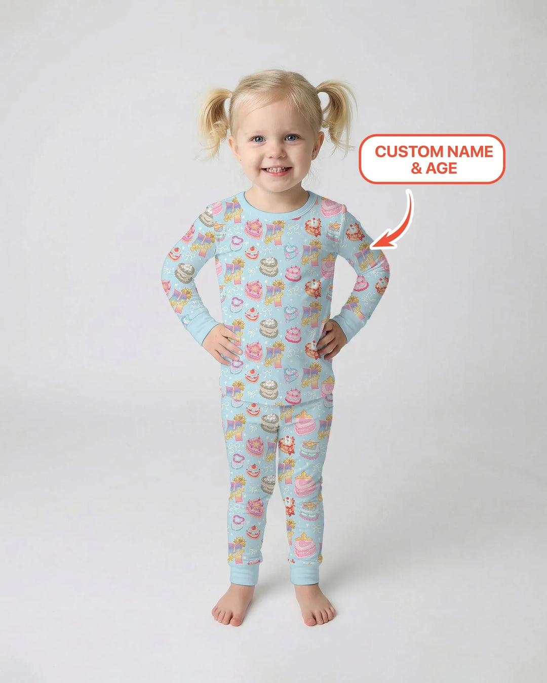 Zweiteiliges Langarm-Pyjama-Set mit Sommerfrüchten