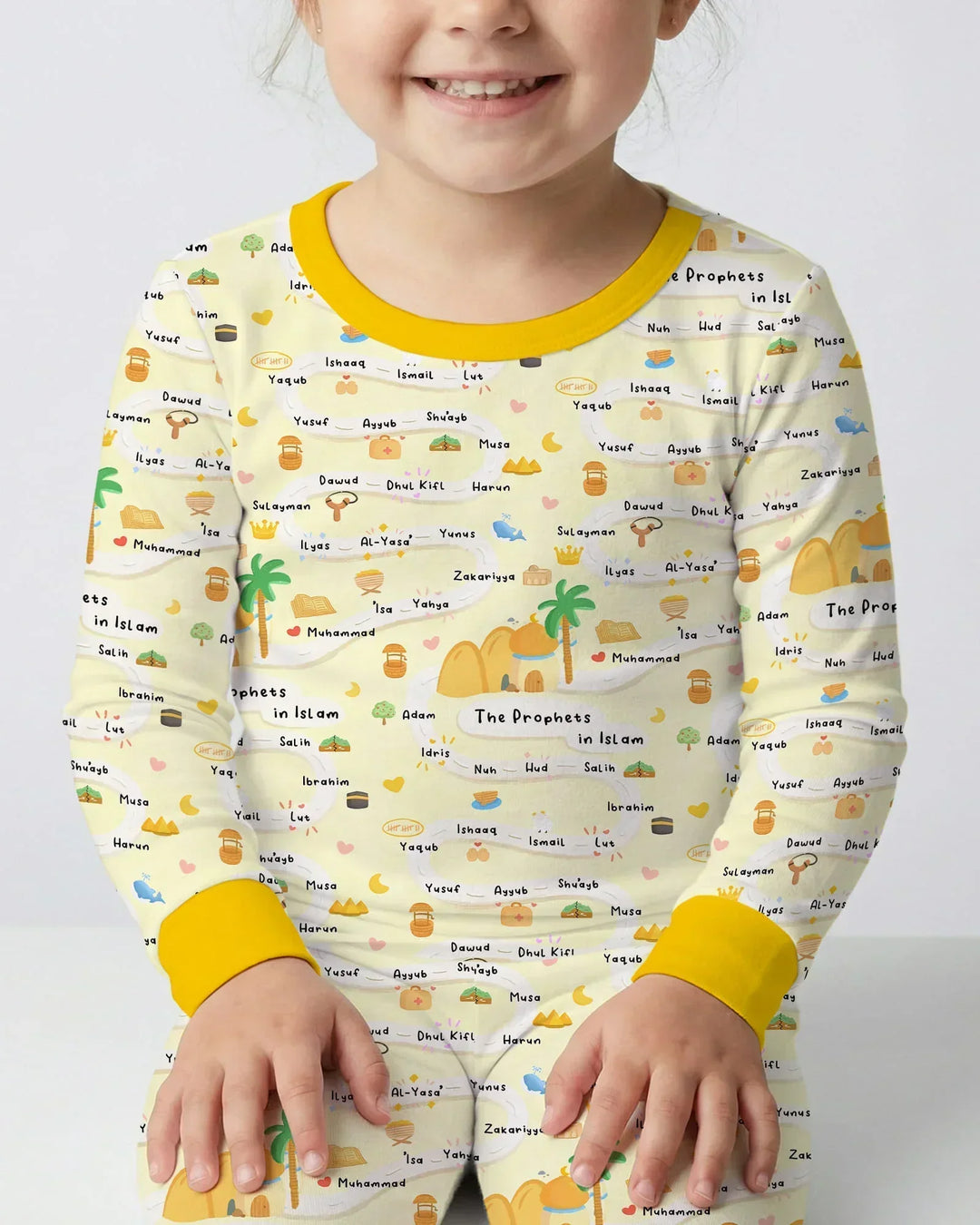 Zweiteiliges Langarm-Pyjama-Set mit Sommerfrüchten
