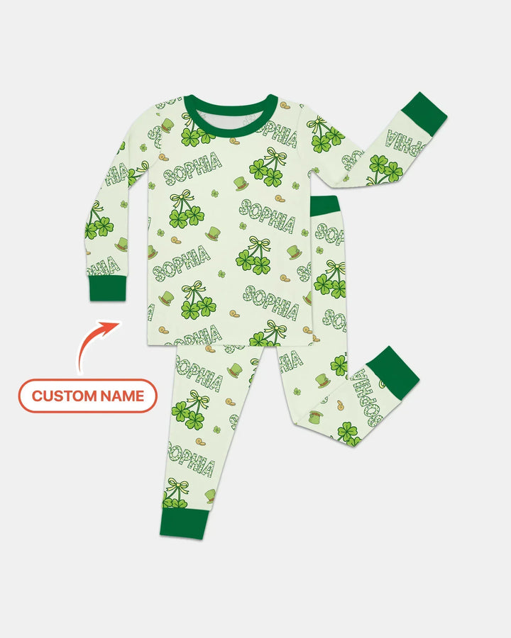 Zweiteiliges Langarm-Pyjama-Set mit Sommerfrüchten
