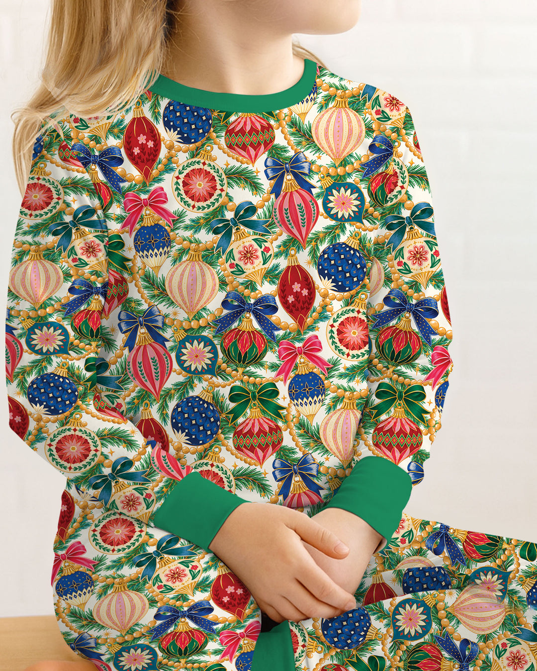 Vintage Ornament Magic Bamboo Two Piece Long Sleeve Pajama Set