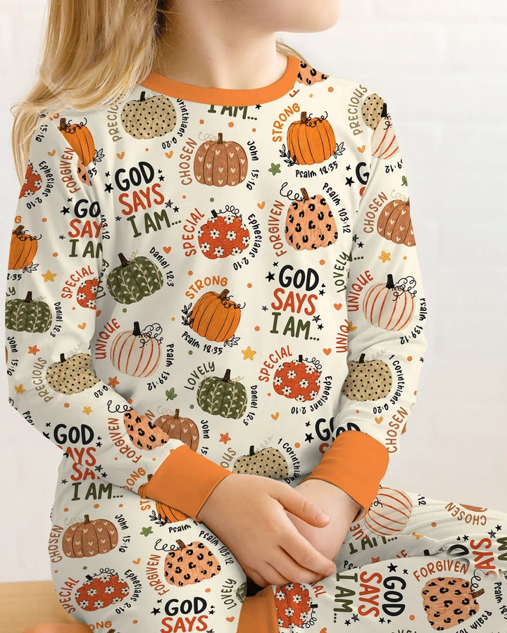 Zweiteiliges Langarm-Pyjama-Set mit Sommerfrüchten