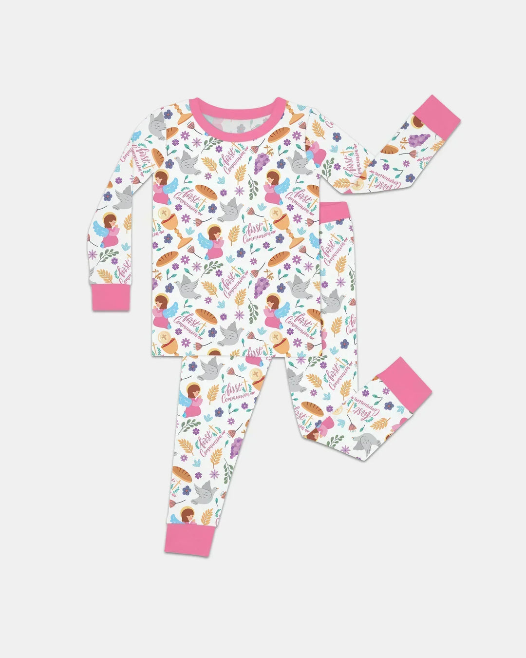 Zweiteiliges Langarm-Pyjama-Set mit Sommerfrüchten