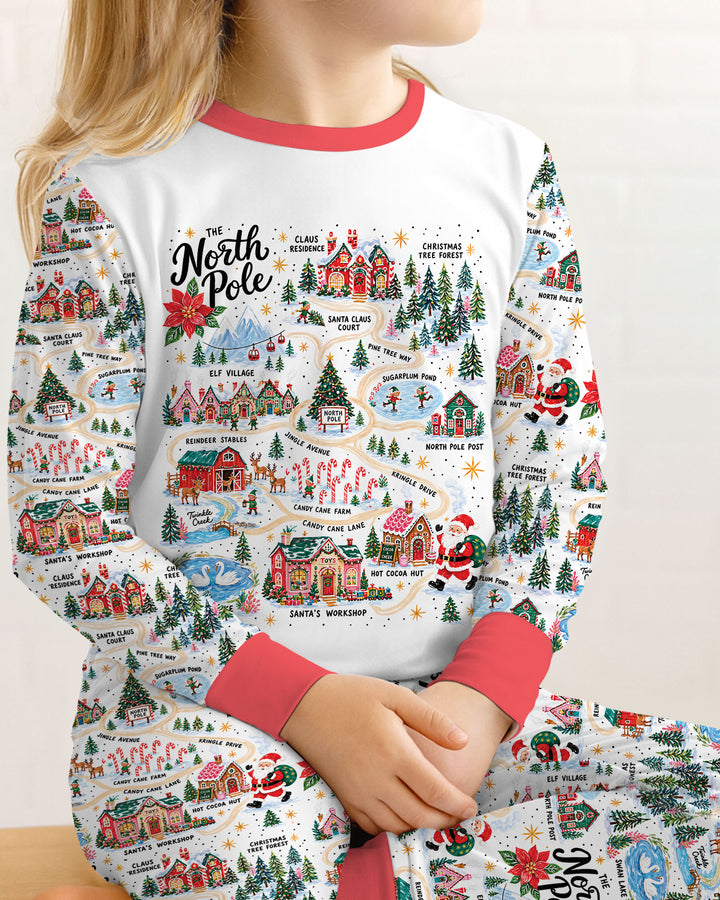 The North Pole Bamboo Two Piece Long Sleeve Pajama Set