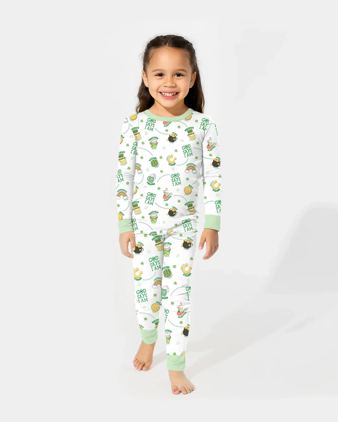 Zweiteiliges Langarm-Pyjama-Set mit Sommerfrüchten