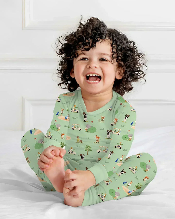 Let's Golf Bamboo Two Piece Long Sleeve Pajama Set