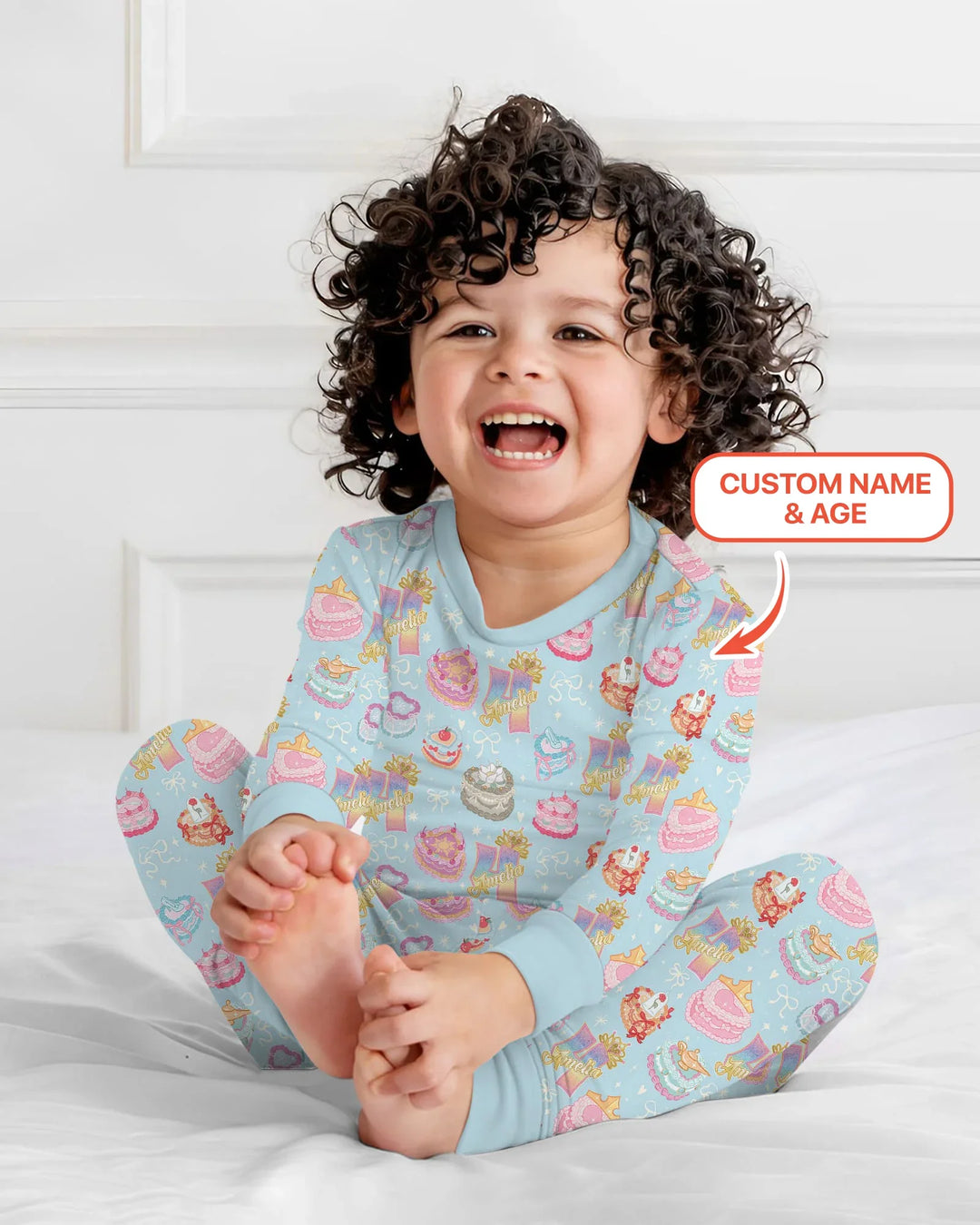 Zweiteiliges Langarm-Pyjama-Set mit Sommerfrüchten