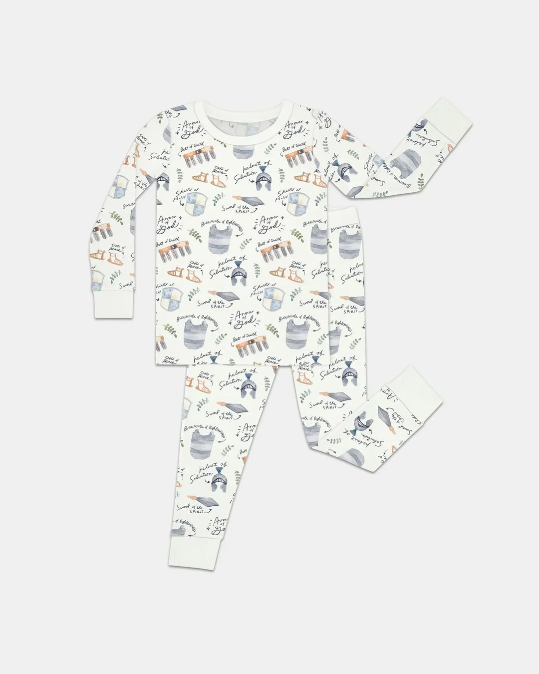 Zweiteiliges Langarm-Pyjama-Set mit Sommerfrüchten