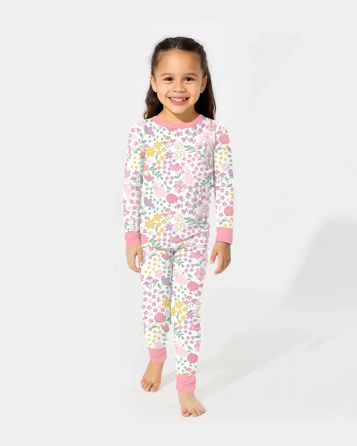 Spring Garden Bamboo Two Piece Long Sleeve Pajama Set