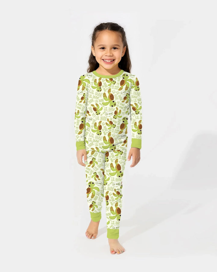 Zweiteiliges Langarm-Pyjama-Set mit Sommerfrüchten