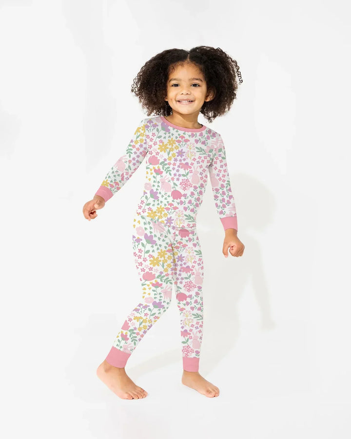 Spring Garden Bamboo Two Piece Long Sleeve Pajama Set