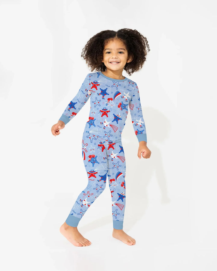 Zweiteiliges Langarm-Pyjama-Set mit Sommerfrüchten