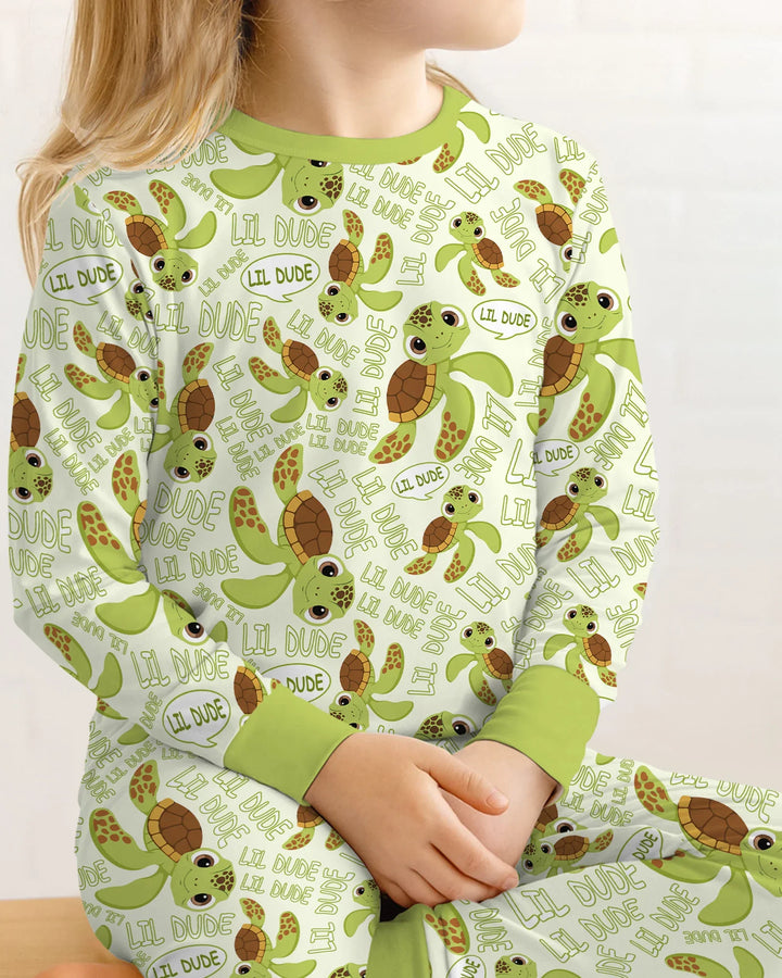 Zweiteiliges Langarm-Pyjama-Set mit Sommerfrüchten