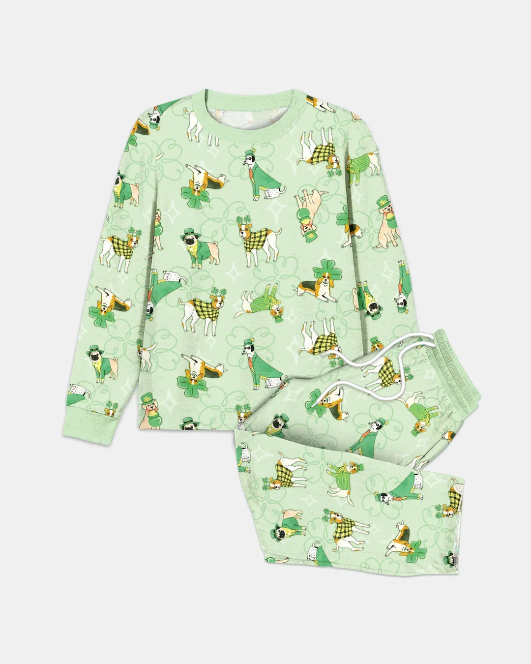 St. Patrick's Day Puppies Bamboo Men's Pajama Set