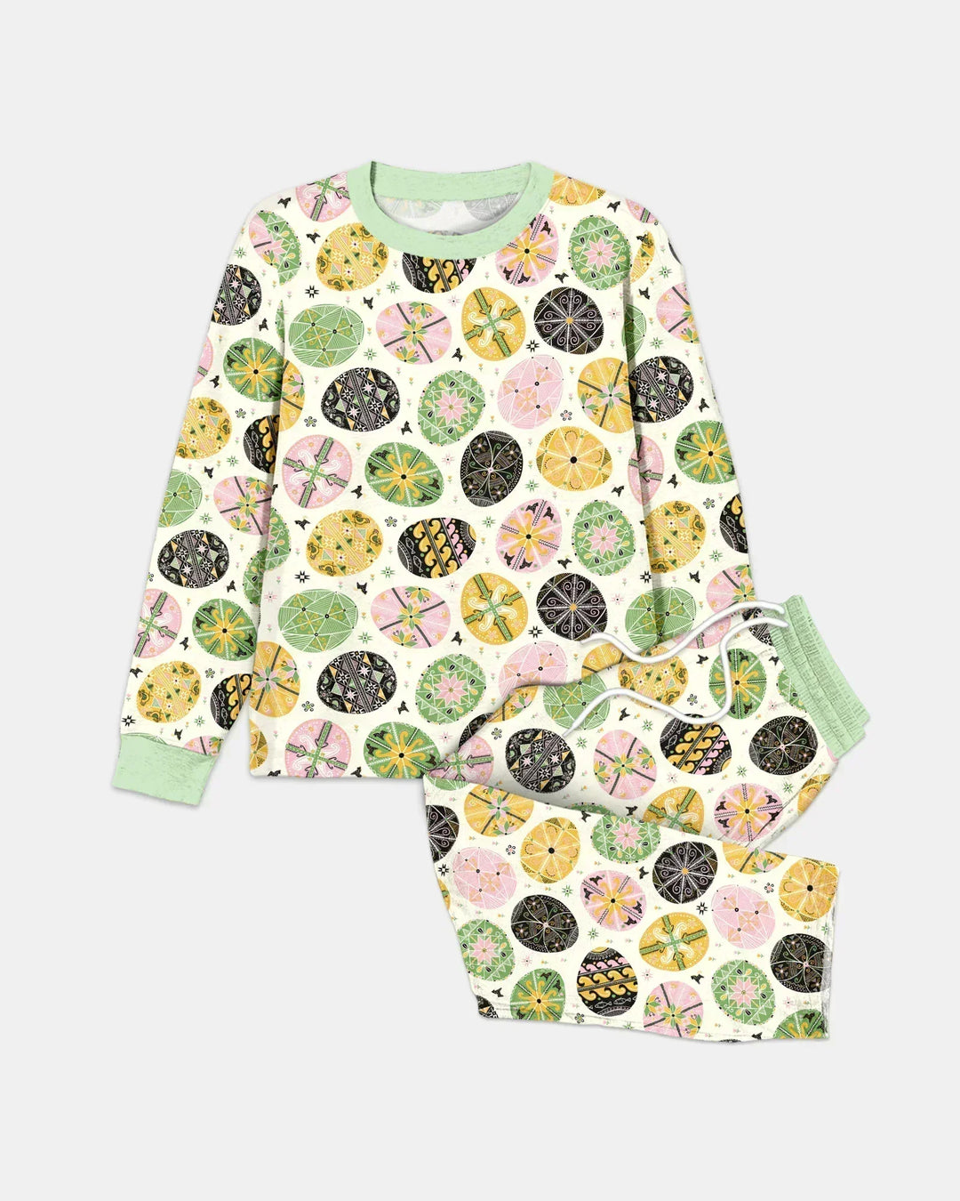 Pysanky Eggs Family Matching Bamboo Men's Pajama Set