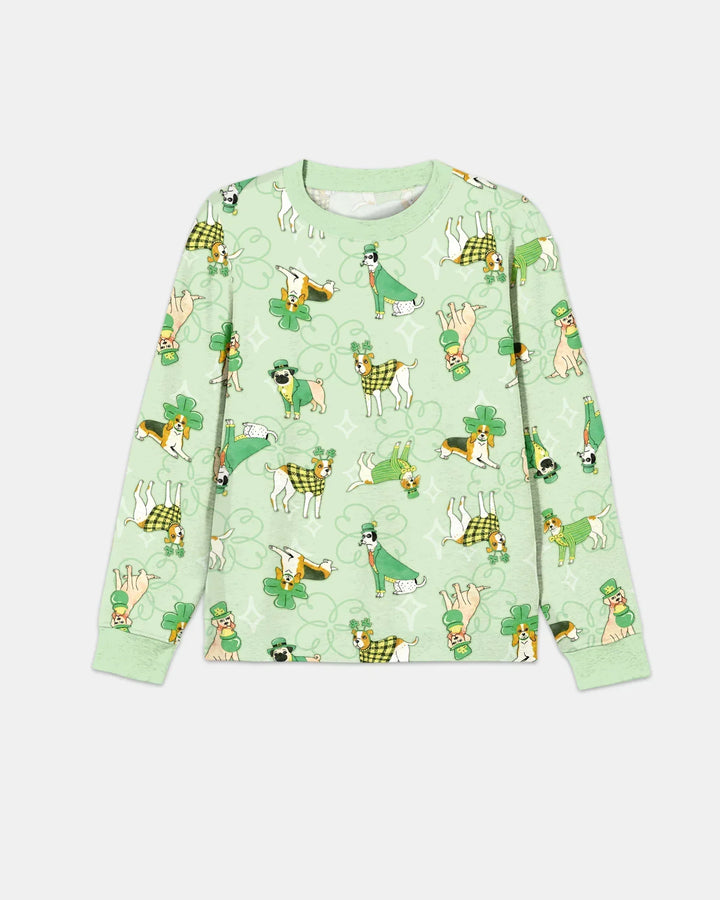 St. Patrick's Day Puppies Bamboo Men's Pajama Set
