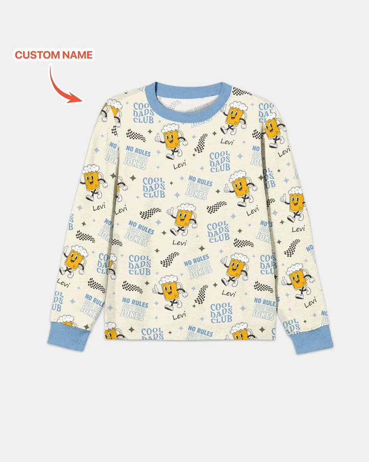 Custom Name Cool Club Daddy & Me Matching Bamboo Men's Pajama Set