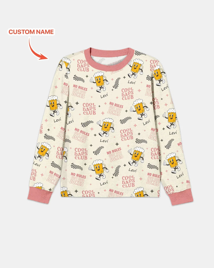 Custom Name Cool Club Daddy & Me Matching Bamboo Men's Pajama Set