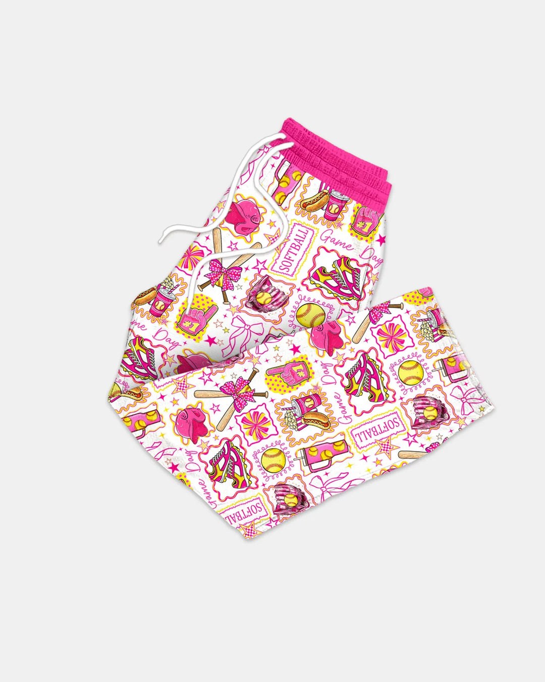 Pink Softball Game Day Bamboo Men's Pajama Set