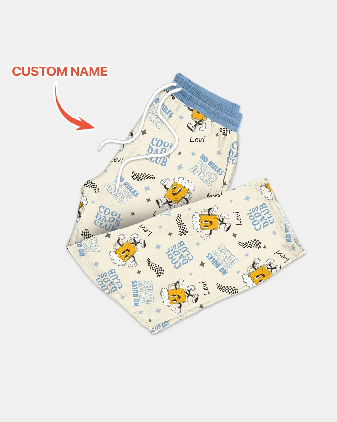 Custom Name Cool Club Daddy & Me Matching Bamboo Men's Pajama Set