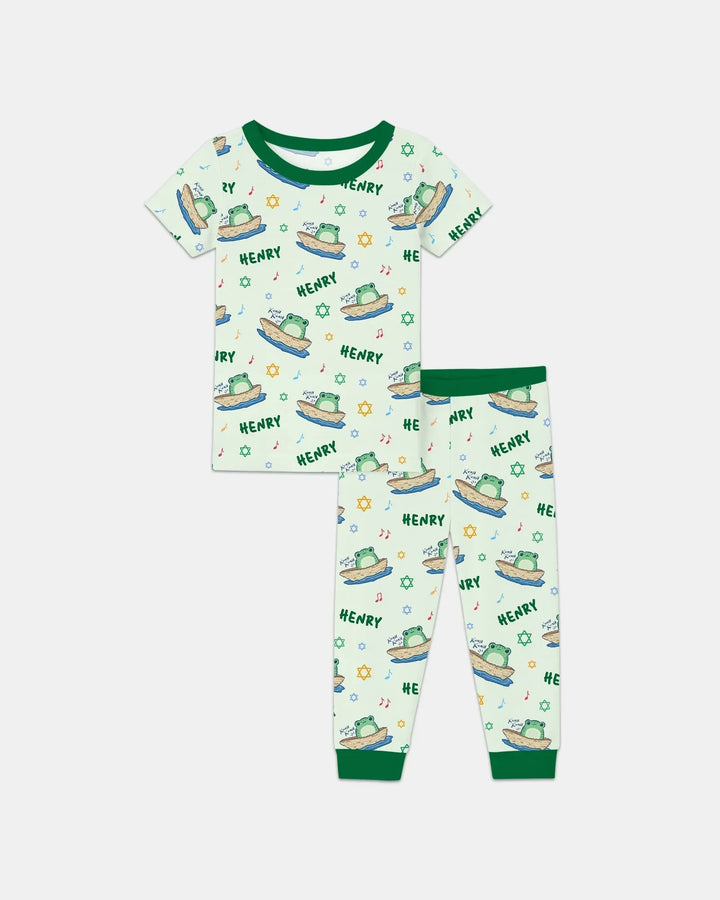 Zweiteiliges, kurzärmliges Pyjama-Set mit Marienkäfern