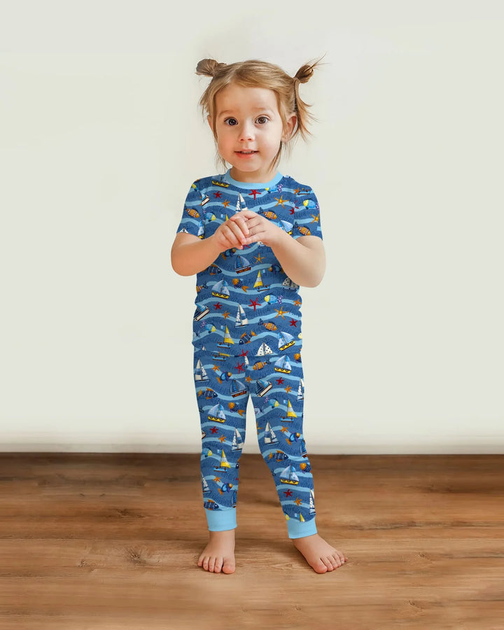Zweiteiliges, kurzärmliges Pyjama-Set mit Marienkäfern