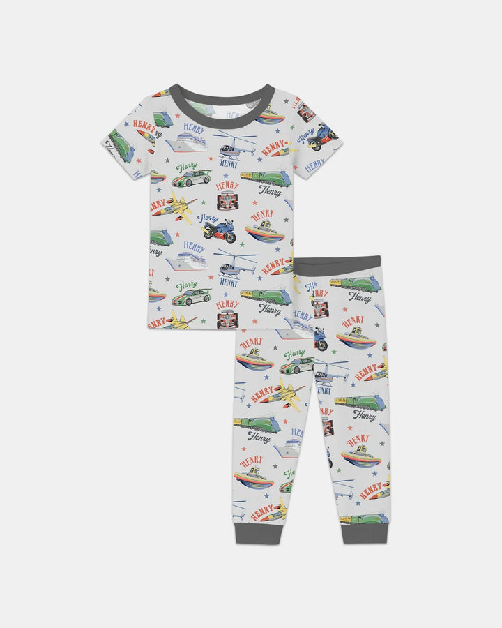 Zweiteiliges, kurzärmliges Pyjama-Set mit Marienkäfern
