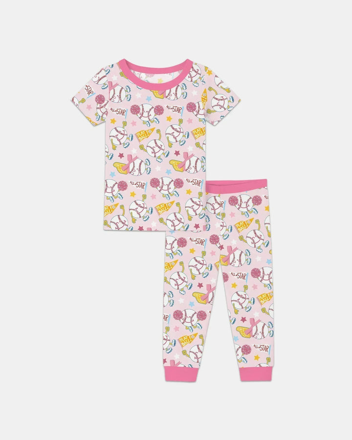 Zweiteiliges, kurzärmliges Pyjama-Set mit Marienkäfern