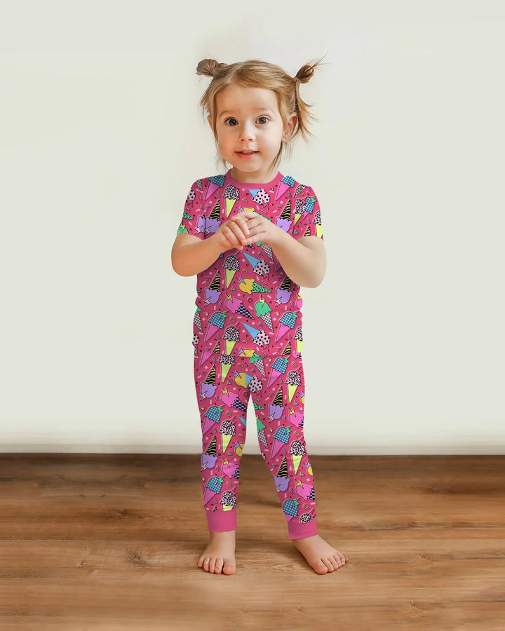 Zweiteiliges, kurzärmliges Pyjama-Set mit Marienkäfern