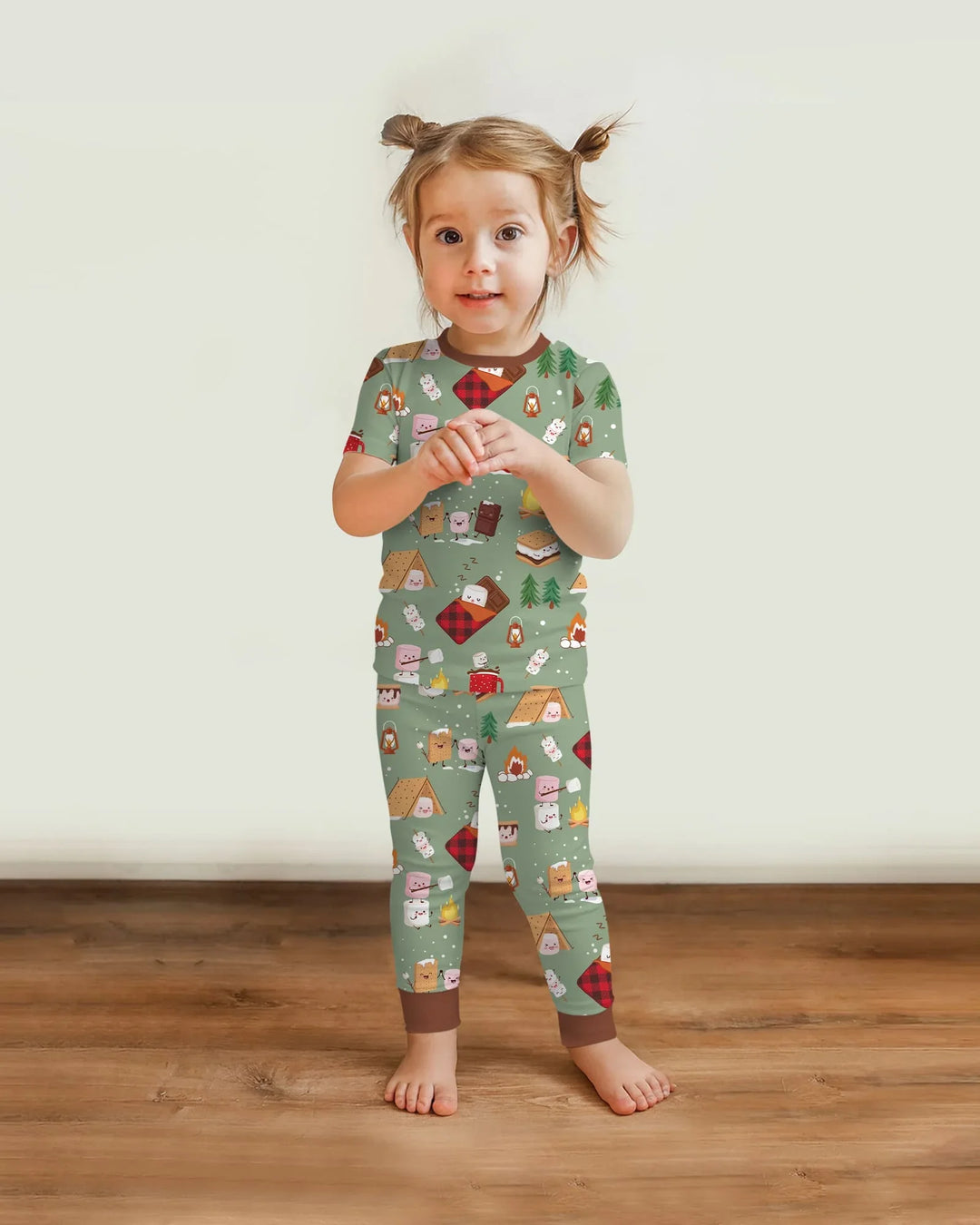 Zweiteiliges, kurzärmliges Pyjama-Set mit Marienkäfern