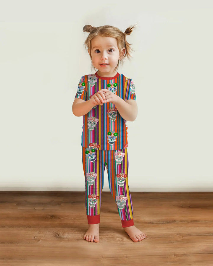 Cinco De Mayo Sparkle Two Piece Short Sleeve Pajama Set