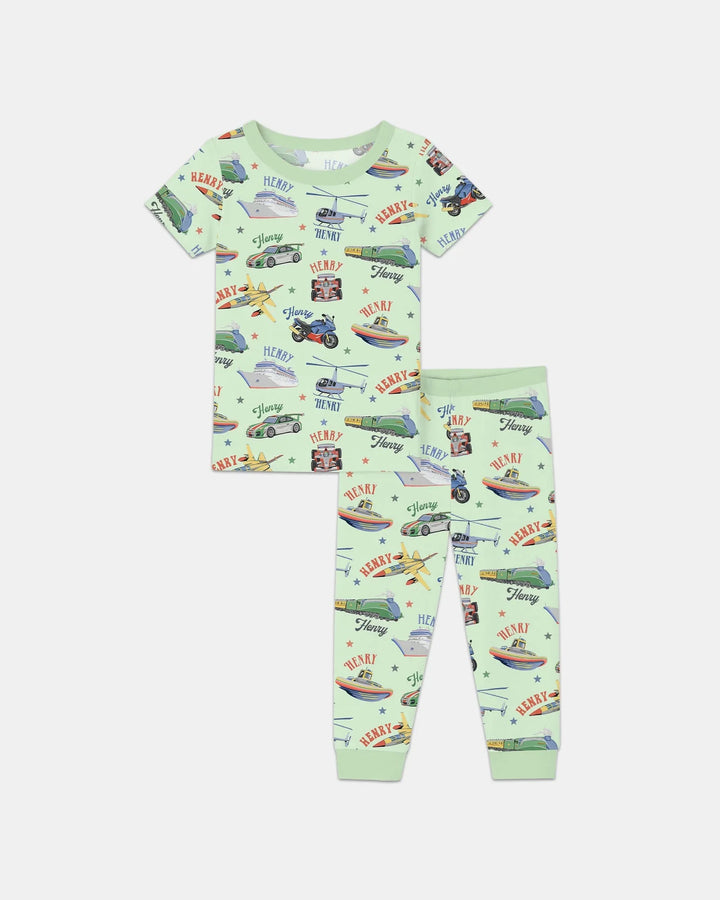 Zweiteiliges, kurzärmliges Pyjama-Set mit Marienkäfern