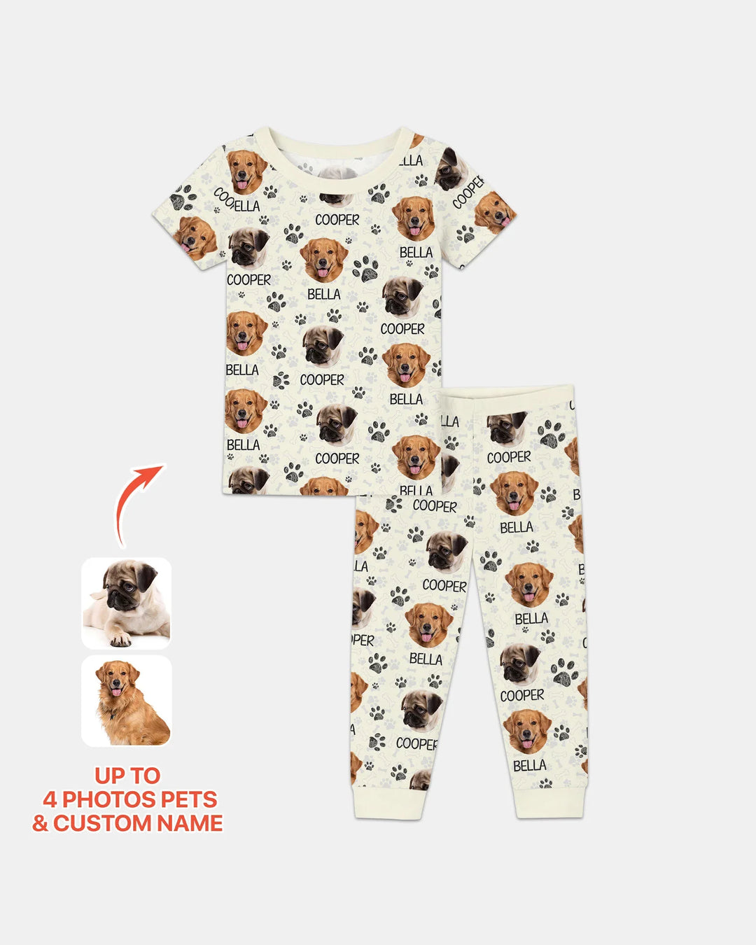 Zweiteiliges, kurzärmliges Pyjama-Set mit Marienkäfern