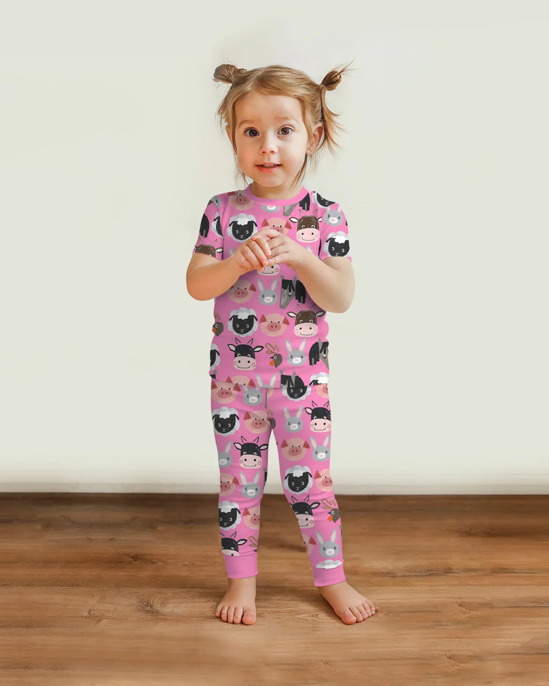Zweiteiliges, kurzärmliges Pyjama-Set mit Marienkäfern